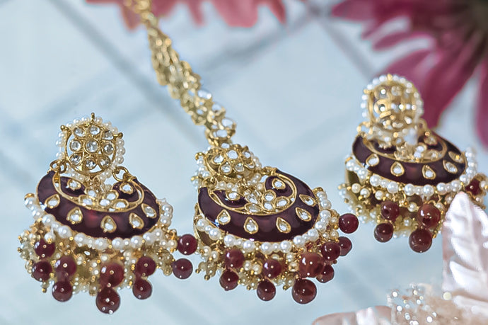 Anima tikka and earring set